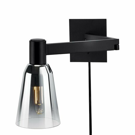 NORWELL Audrey Swing Arm Wall Light - Matte Black 8478-MB-BC